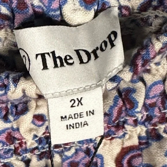 The Drop Purple Paisley Rosalia Smocked Waist Mini Skirt Size XXL NWT - Picture 7 of 14